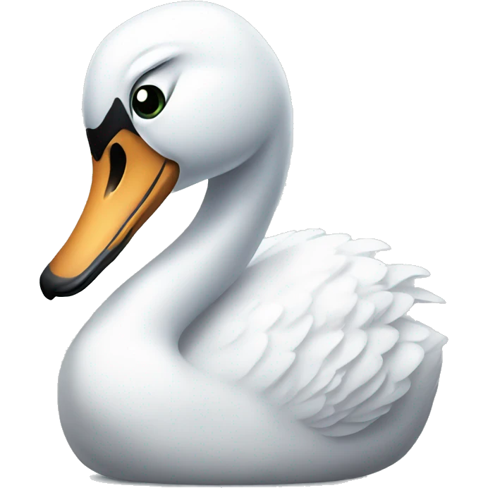 Swan looking sad emoji