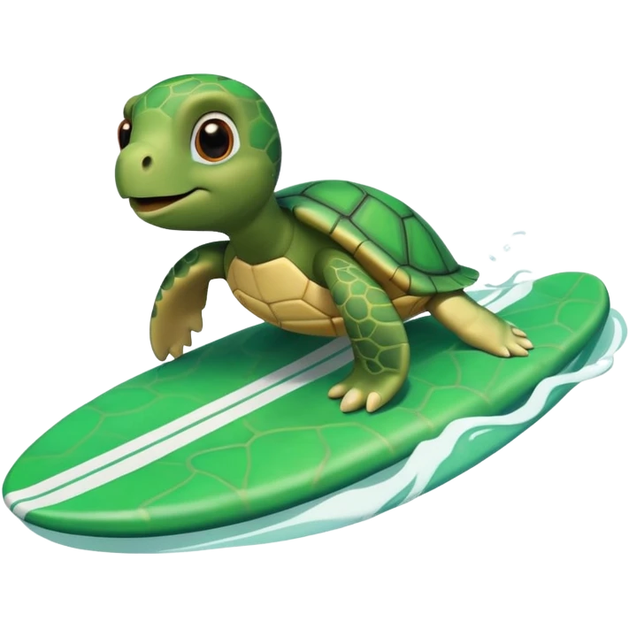 Turtle boogie boarding emoji
