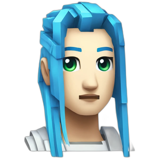 Minecraft Articuno Cyberpunk Head emoji