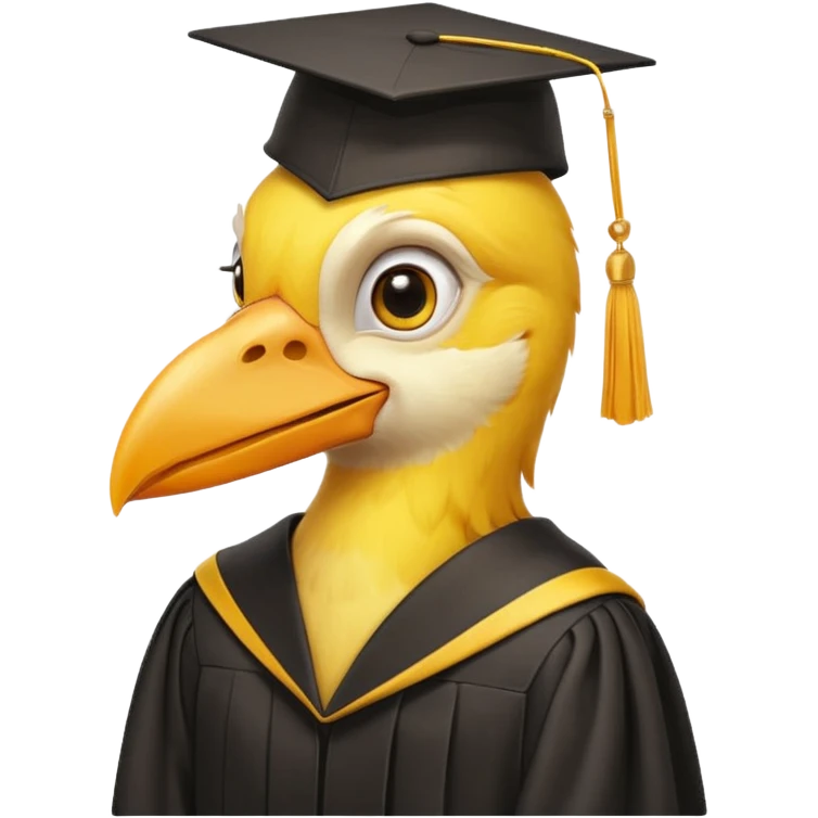 Bird graduate college emoji