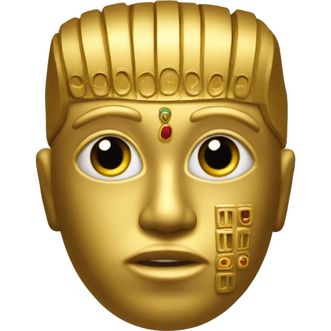 mascara de oro de a culura nazca  emoji