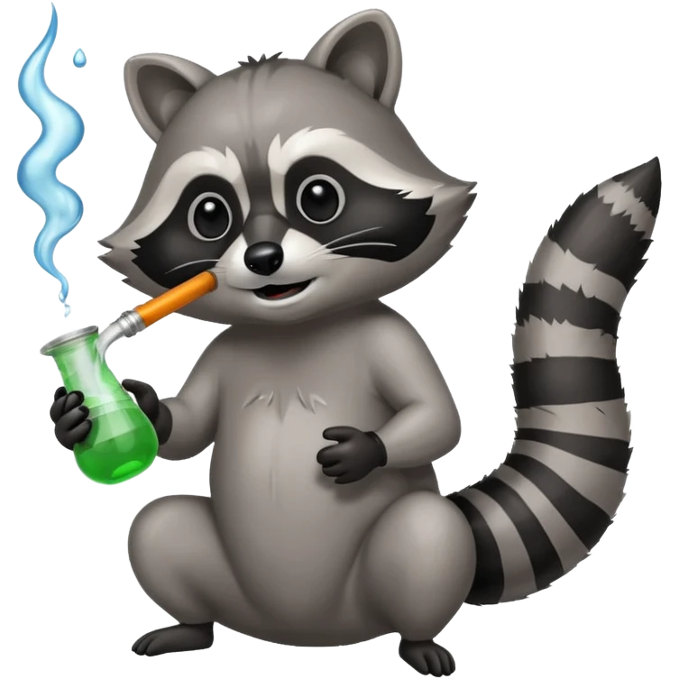 Ratcoon hitting a bong  emoji