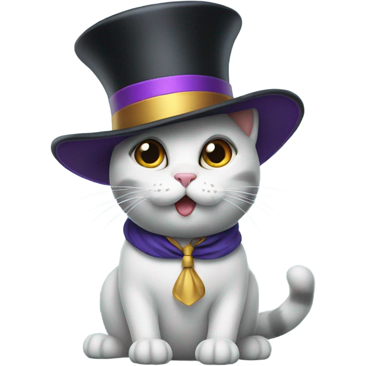a cat with a magician hat  emoji