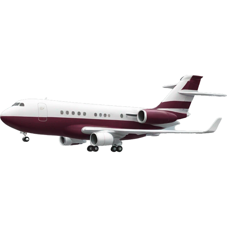 realistic plane burgundy emoji