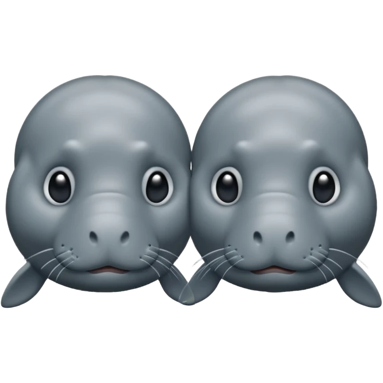 two manatees sad  emoji