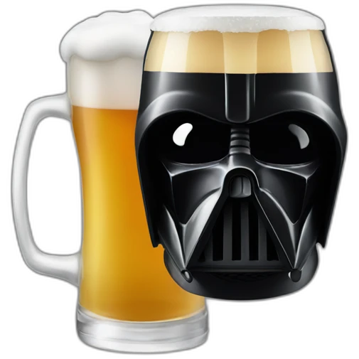 Darkvador drink a beer emoji