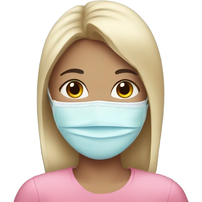 a girl with a face mask emoji