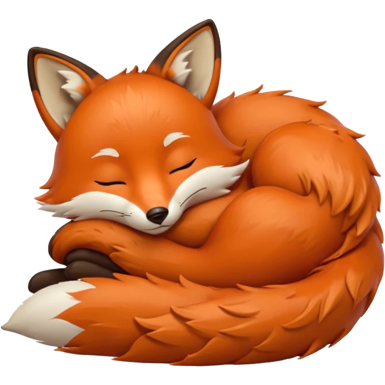 a sleeping fox  emoji emoji