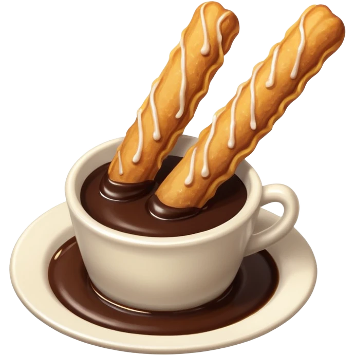 Churro with chocolate  emoji