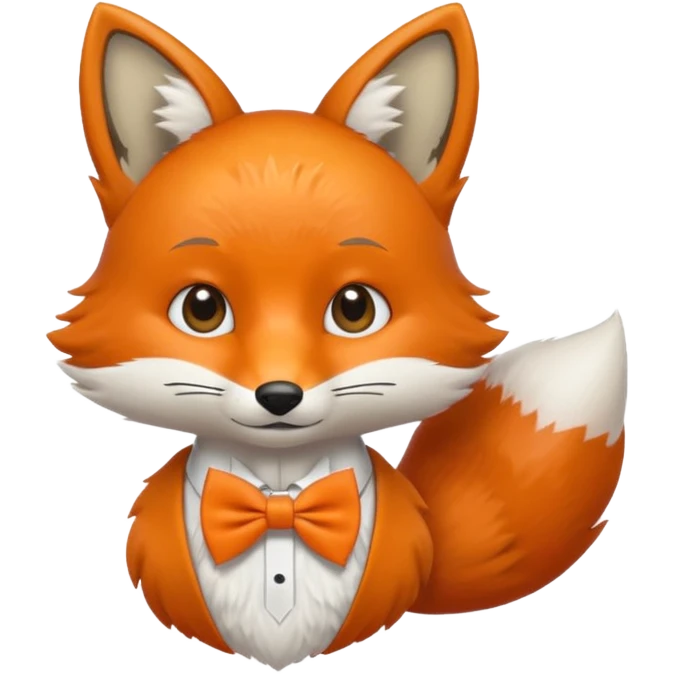 fox wearing bow ties emoji