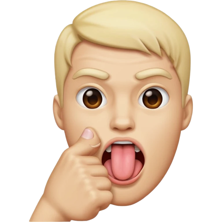 Tongue out face with one fist in front of face emoji