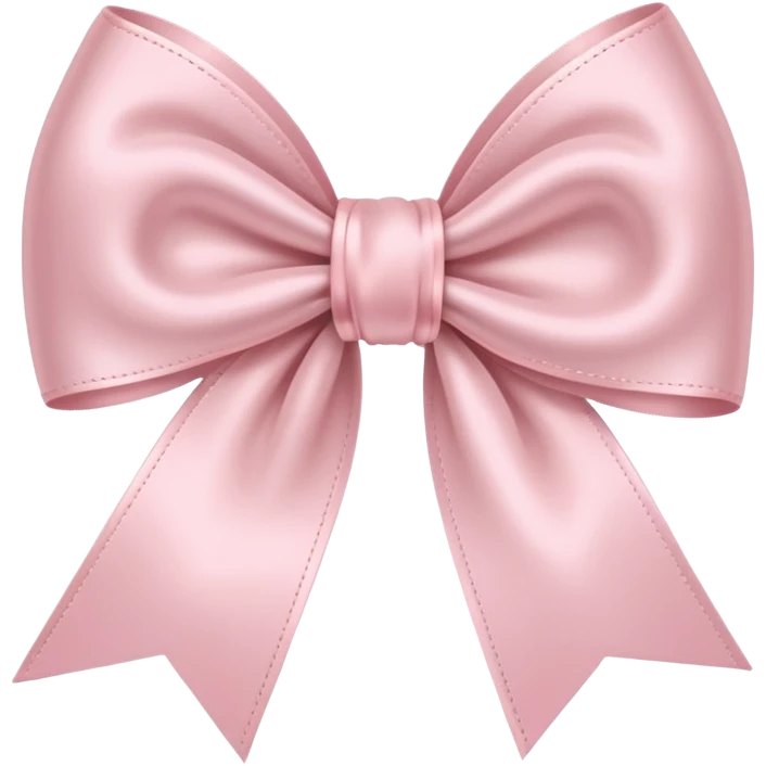 Pale pink ribbon bow emoji