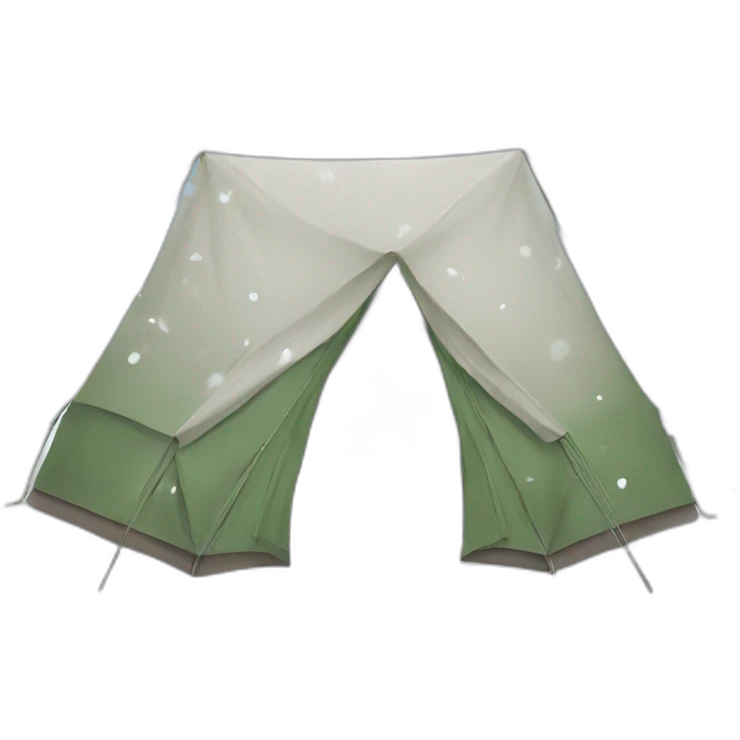 Tent and snow falling down emoji