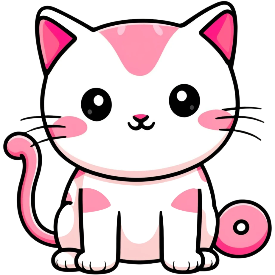 Pink barbie’s cat emoji