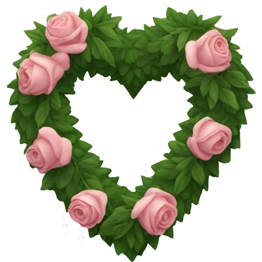 Funeral wreath heart emoji