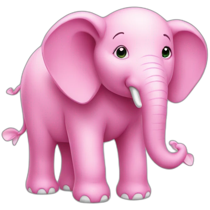 Pink elephant emoji