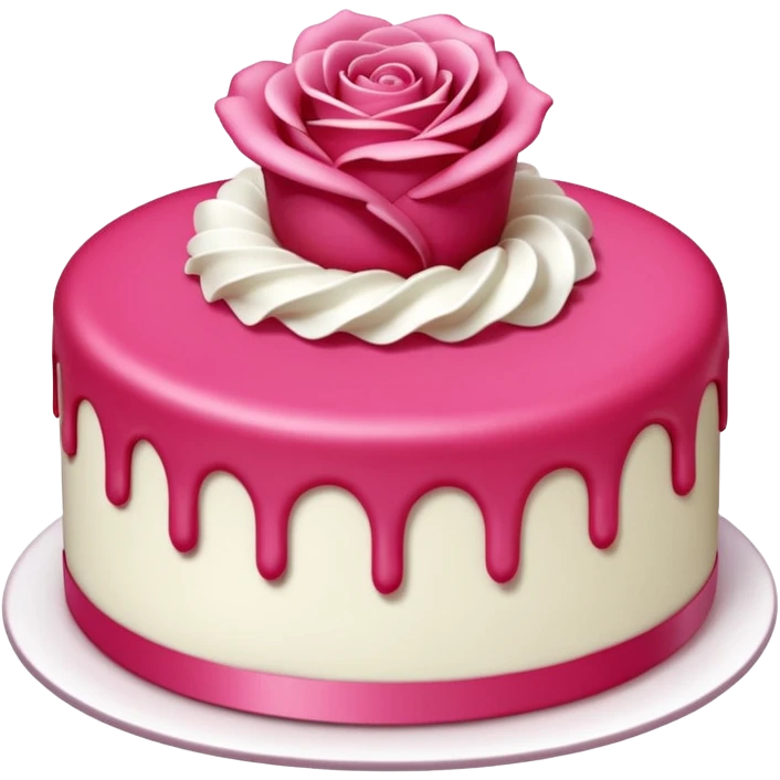 un gâteau rose à la cerise  emoji