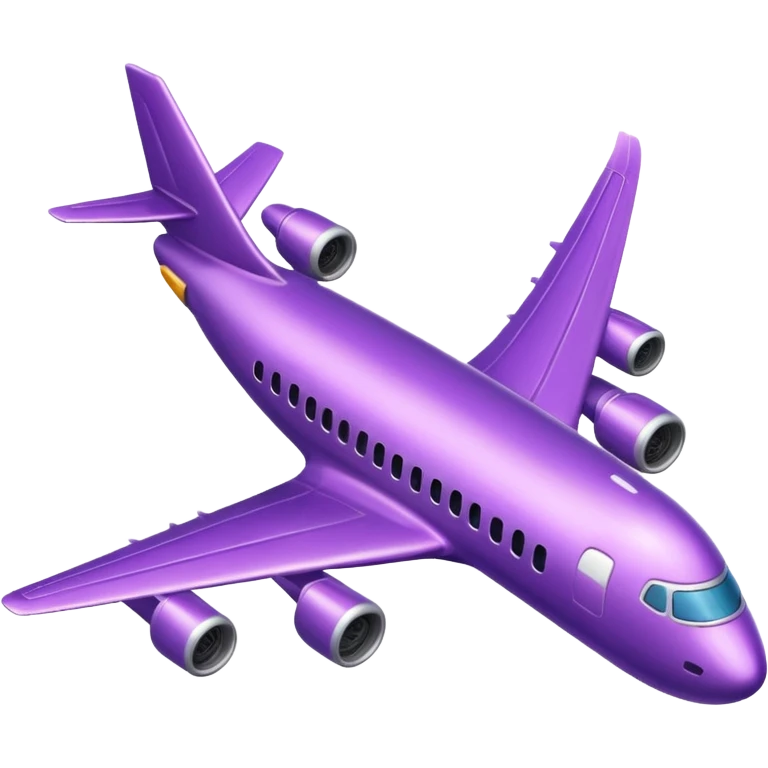airplane purple emoji
