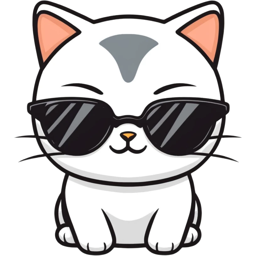 Cat with sunglasses emoji
