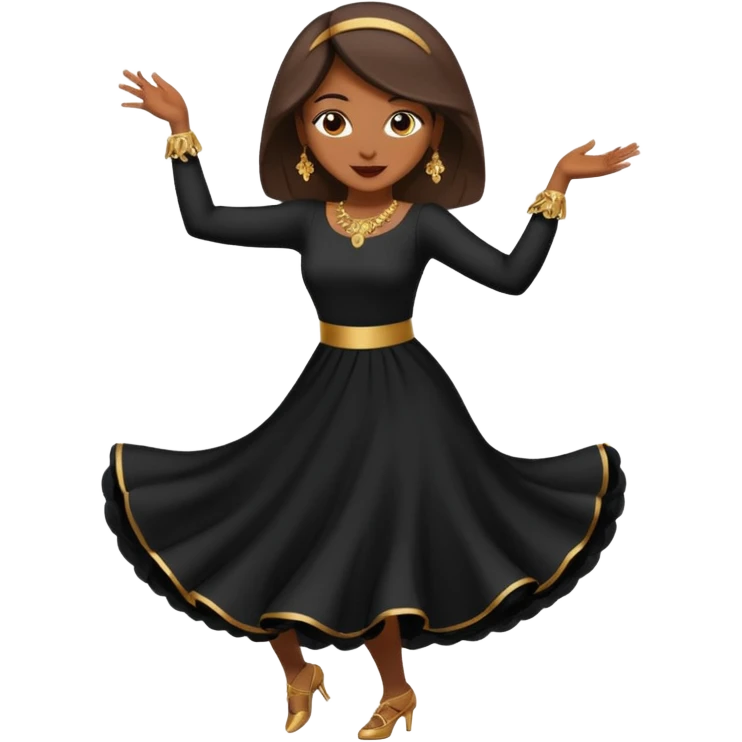 Neqabi dancing in black emoji