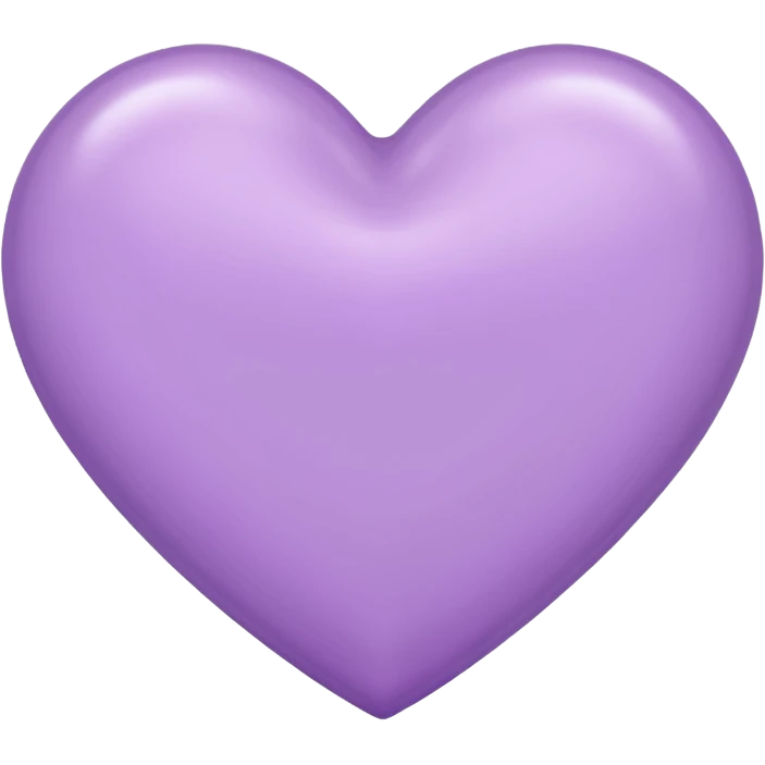 A light purple heart emoji that has the same shape as a normal heart emoji emoji