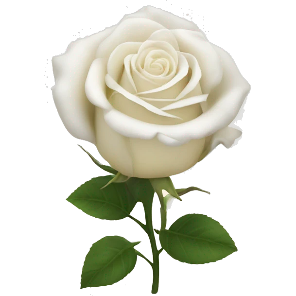 Cute bocay of white roses emoji