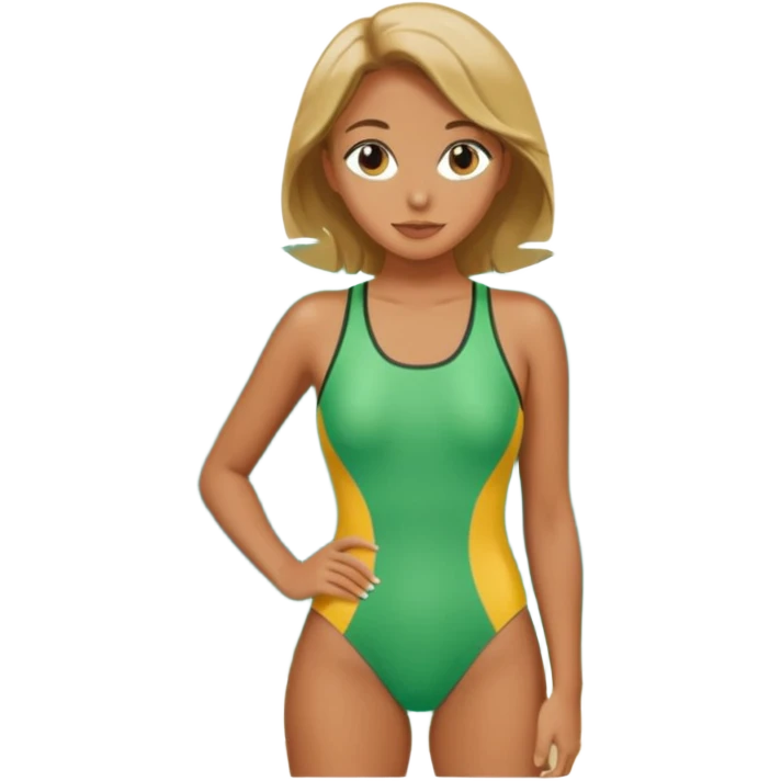 one-piece green swimsuit emoji