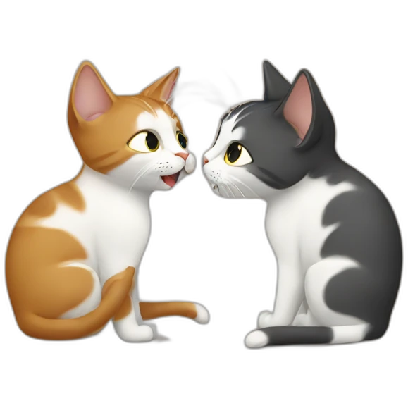 cats sniffing each other emoji