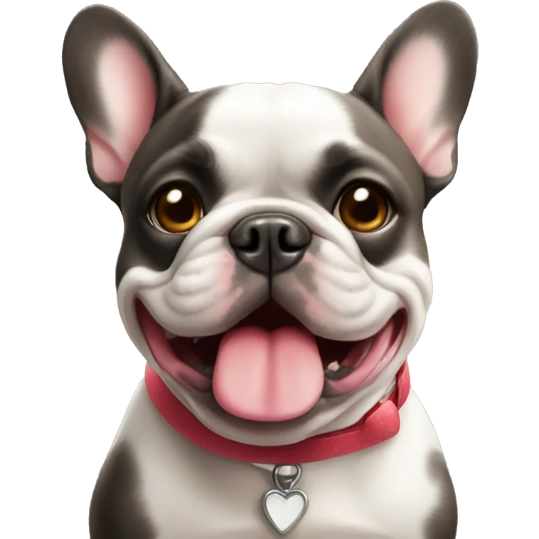 french bulldog send kiss emoji