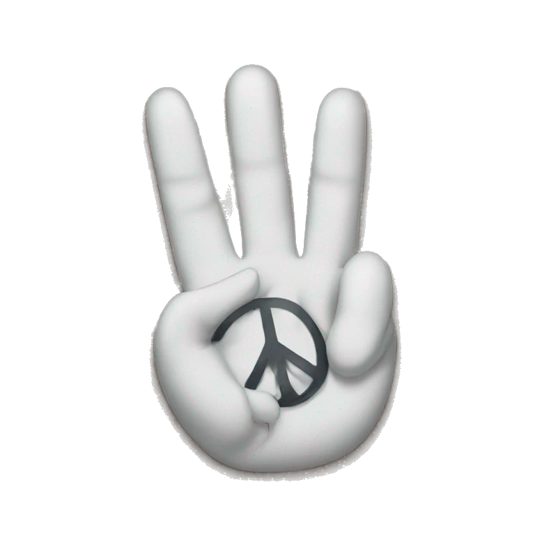 peace sign emoji