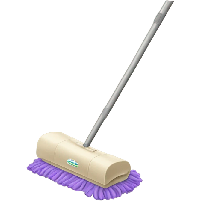 Beige Isolated realistic full length swiffer wetjet mop emoji