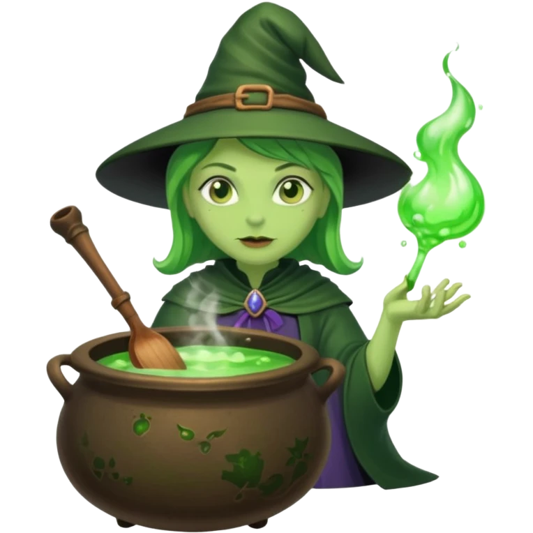 green witch cooking potion emoji