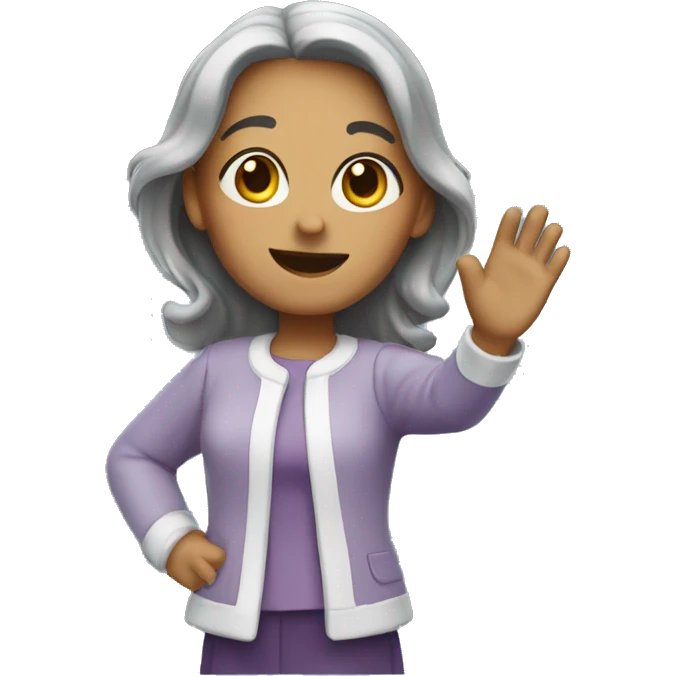 Adeline waving  emoji