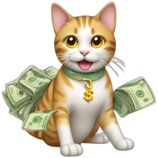 Cat with money  emoji