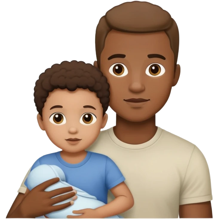 Interracial couple with mixed baby boy emoji