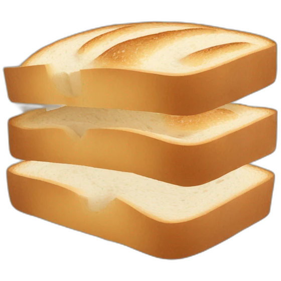 brown rye marble swirl white bread in the middle of bread slice emoji