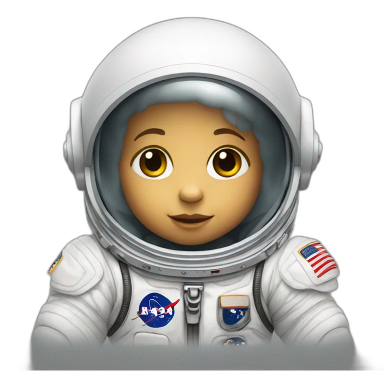 white baby body astronaut emoji