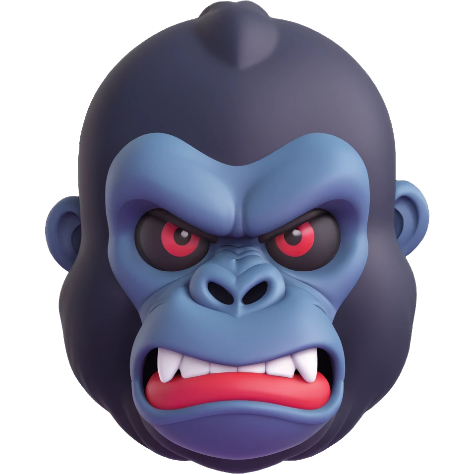 gorilla head ungry emoji