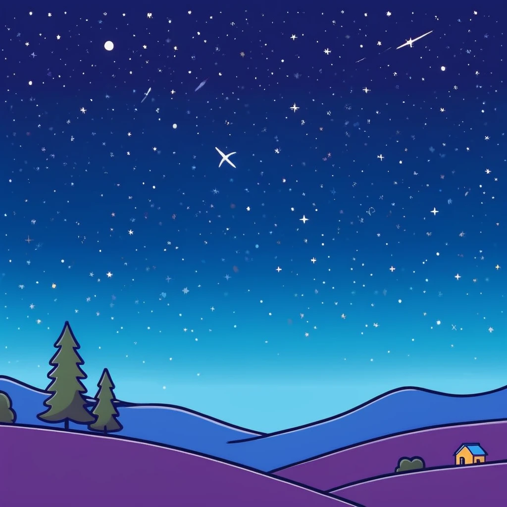 Sparkling starry night sky, galaxy view with stars and nebula emoji