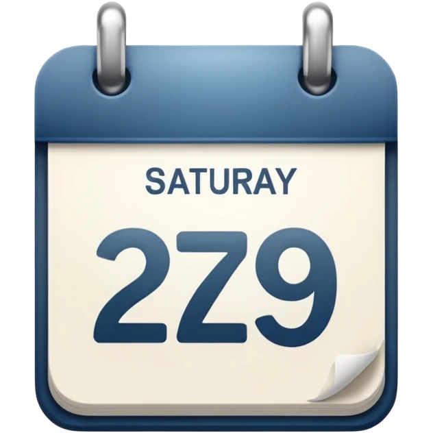 ios emoji styles for calendar that showed date 27 and titled Saturday emoji