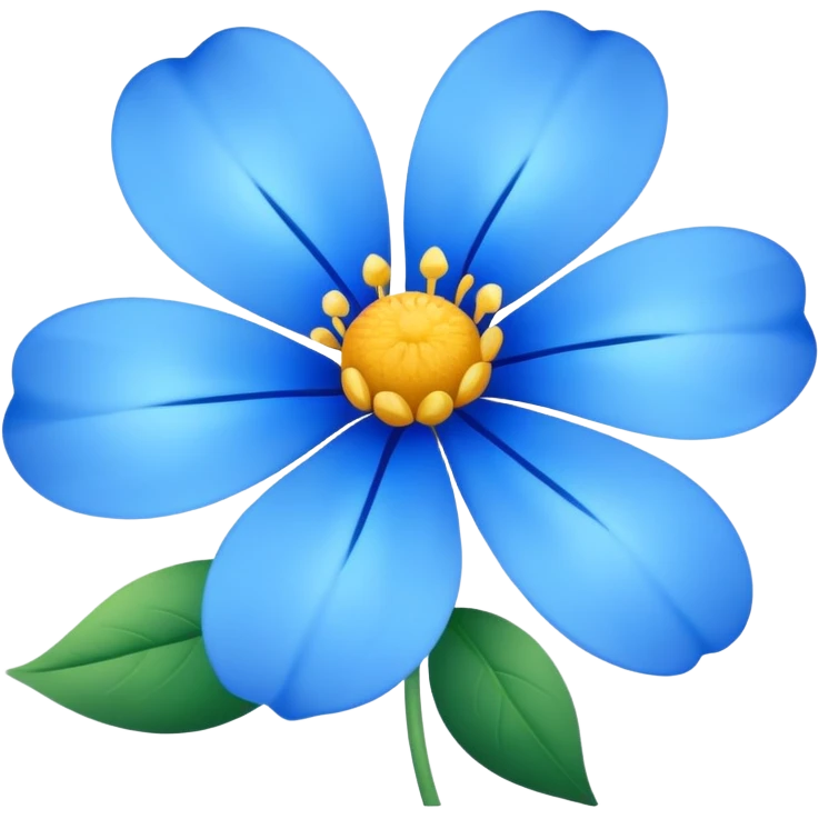 Blue flower emoji