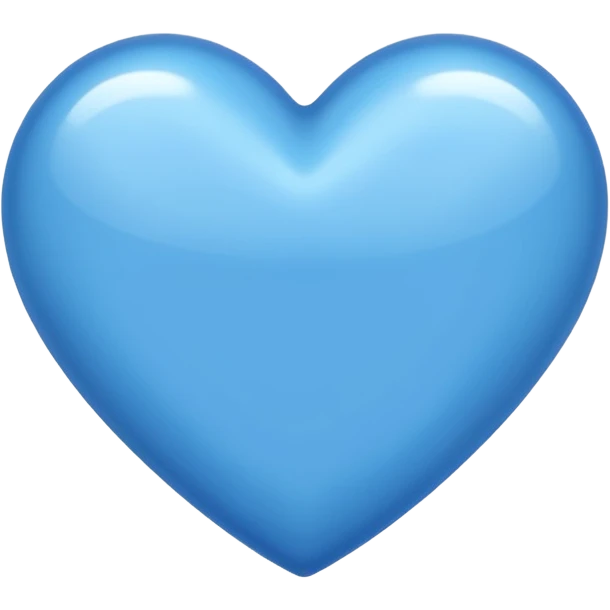 blue heart with a subtle shine emoji