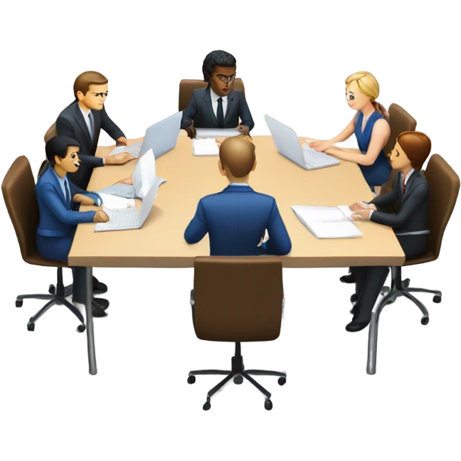 office meeting at a table emoji