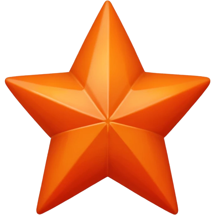Oreange ball in red star emoji