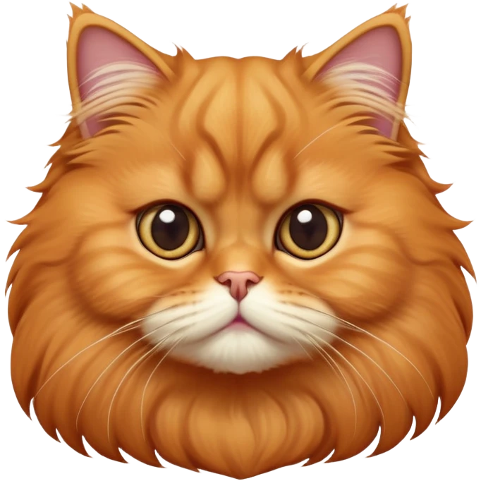 cinematic-adorable-big-eyed-fluffy-solid ginger-persian-cat-portrait-emoji,-head-tilted-playfully-with-a-sweet-expression,-fluffy-solid ginger-fur,-simplified-yet-irresistibly-cute-features-with-large,-expression, solid ginger persian cat emoji