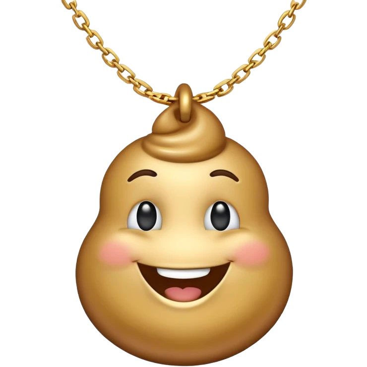 poop emoji wearing a vip necklace  emoji