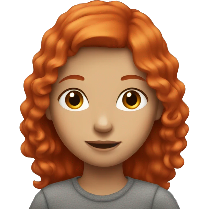 a girl with red hair  emoji