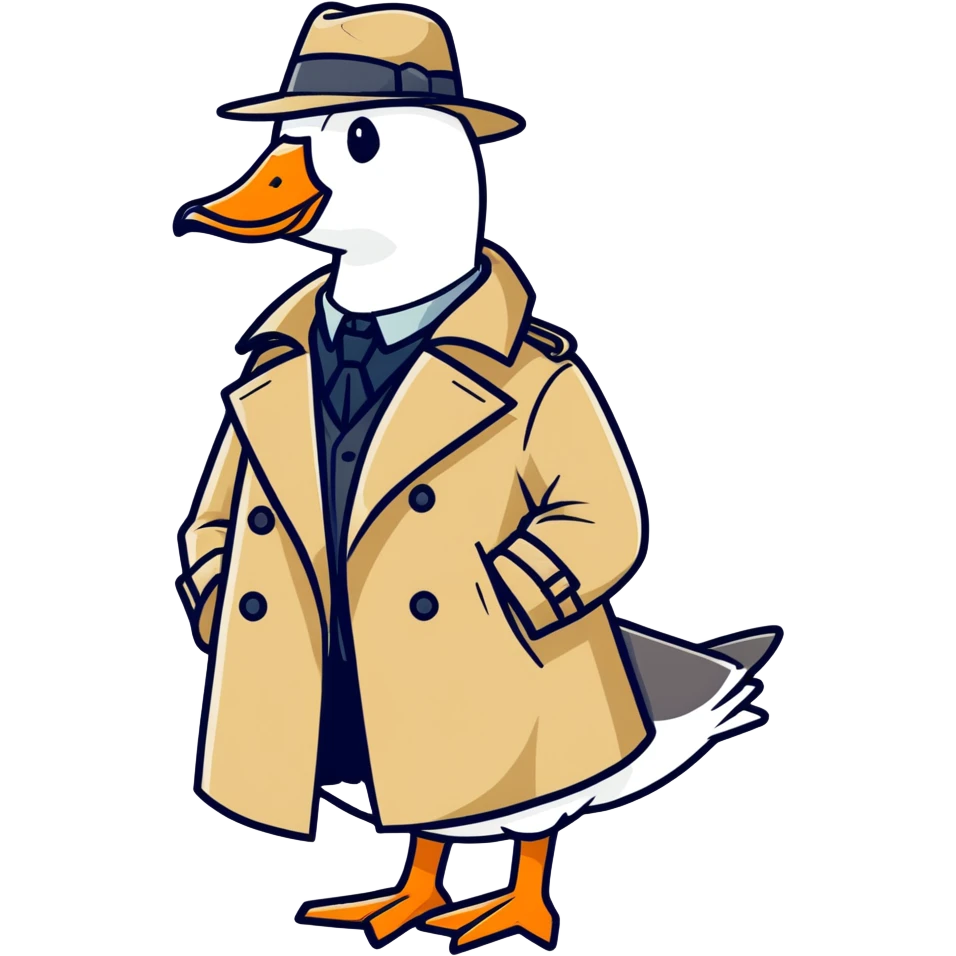 A goose spy emoji