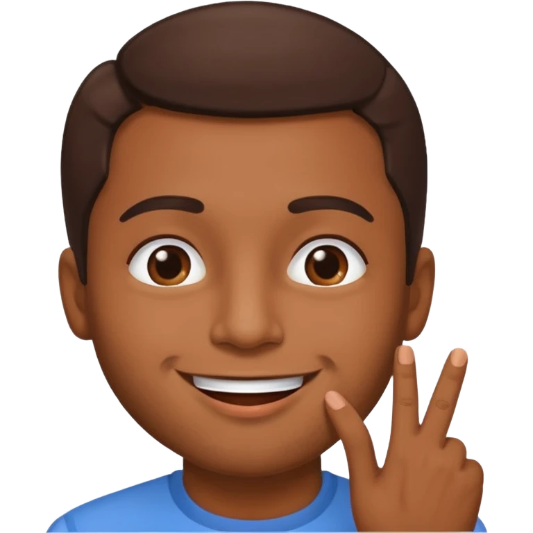 Un homme brun qui envoi un bisous emoji
