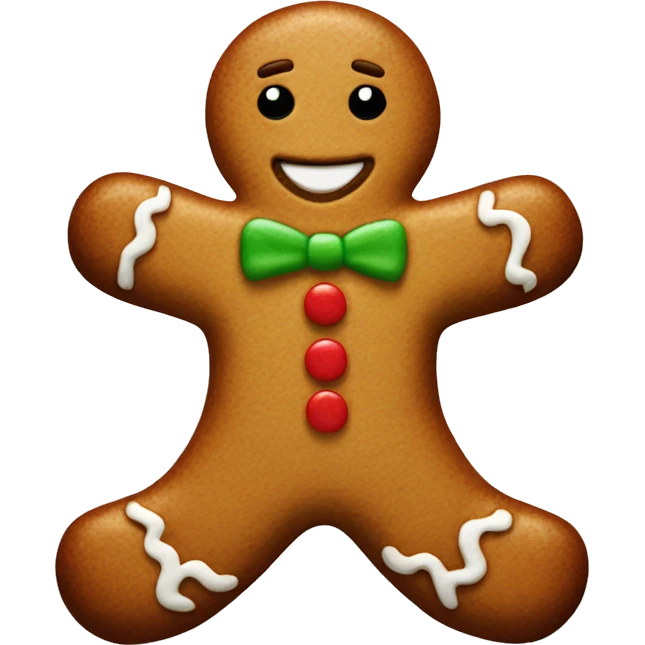 Gingerbread man emoji